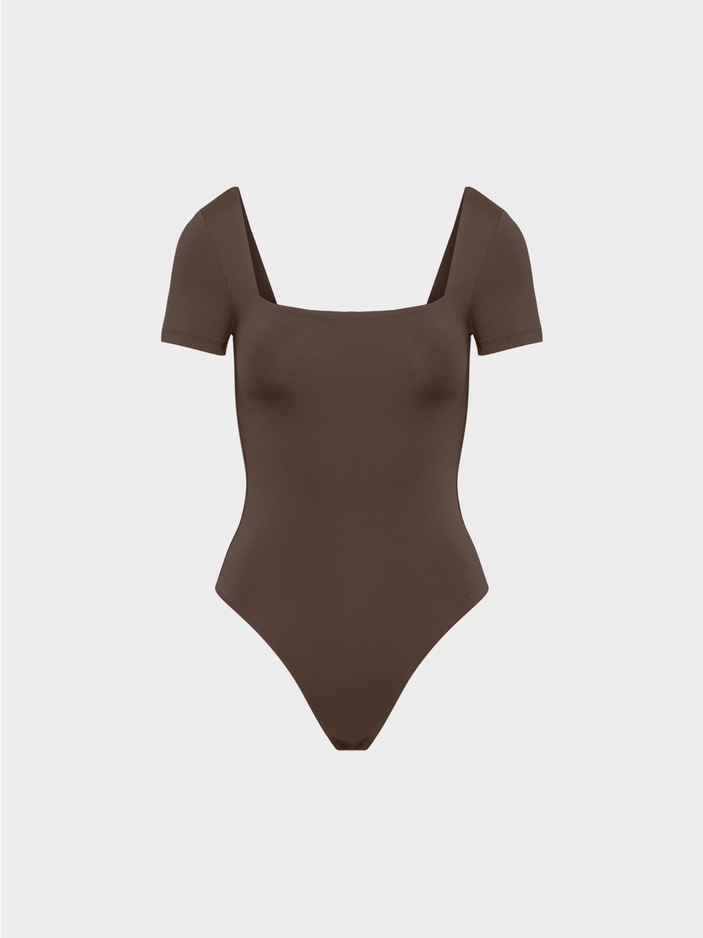 Babaton | S | Original Contour Manner Squareneck Bodysuit in brown